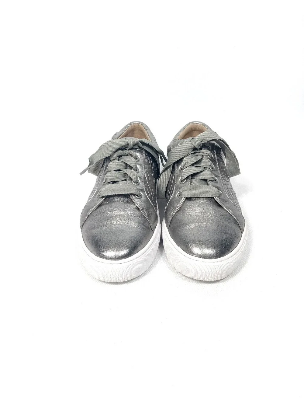 TORY BURCH Marion Quilted Metallic Leather Sneakers Women's Size 9 M